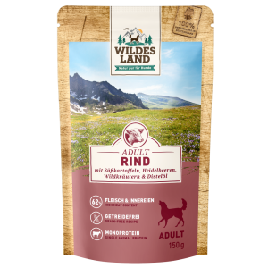 Wildes Land - Canine Adult Rind mit S&uuml;sskartoffeln Beutel